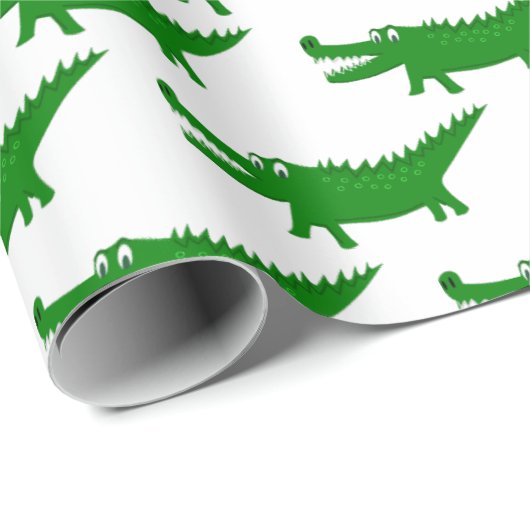 Cute Alligator Drawing Geschenkpapier (Rolleneckpunkt)