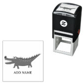 Cute Alligator Drawing Personalized Name Permastempel (Beispiel)