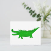 Cute Alligator Drawing Postkarte (Stehend Vorderseite)