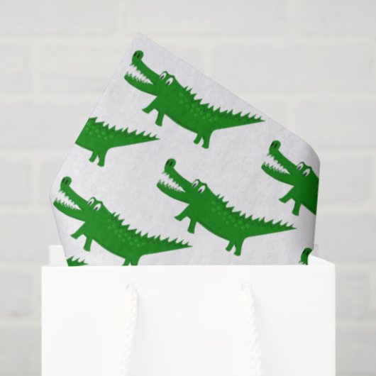  Cute Alligator Drawing Seidenpapier (Geschenktüte)