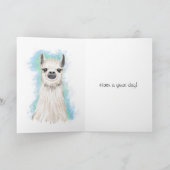Cute Alpaca Happy Birthday Karte (Innenseite)