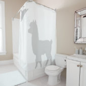 Cute Alpaca Shadow Silhouette Shadow Buddies Duschvorhang (Beispiel)