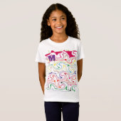 cute Alphabet “M” Design T-Shirt for Little Girls (Vorne ganz)