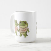 Cute Always Together Crocodile Couple Matching T-S Kaffeetasse (Vorderseite Links)