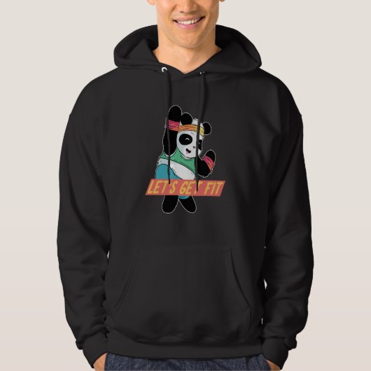 Cute amazing panda quote for animal enthusiasts hoodie (Vorderseite)