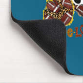 Cute American Peace Football Football Leopard Love Mousepad (Ecke)