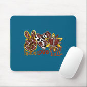 Cute American Peace Football Football Leopard Love Mousepad (Mit Mouse)