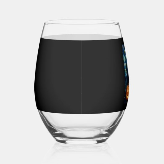 Cute American Staffordshire Terrier Dog Halloween Weinglas Ohne Stiel (Rechts)