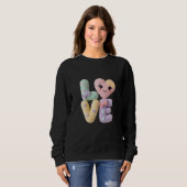 Cute Amigurumi Crochet Love Letters Kawaii Heart  Sweatshirt (Vorne ganz)