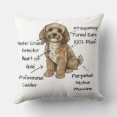 Cute Anatomy of a Cockapoo Dog Lover Gift Kissen (Rückseite)