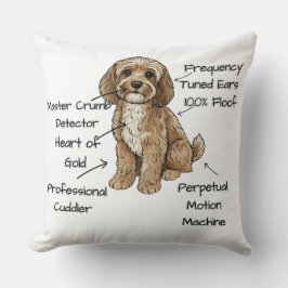 Cute Anatomy of a Cockapoo Dog Lover Gift Kissen