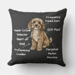 Cute Anatomy of a Cockapoo Dog Lover Gift Kissen