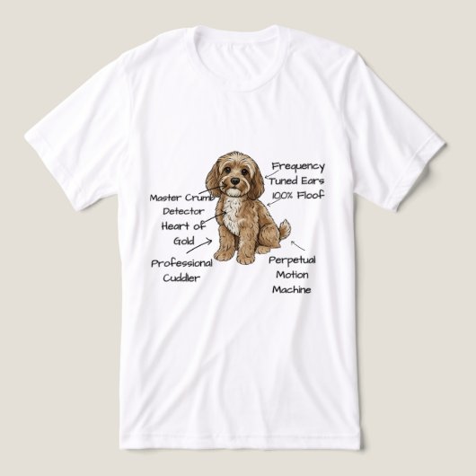 Cute Anatomy of a Cockapoo Dog Lover Gift Tri-Blend Shirt (Design Vorderseite)