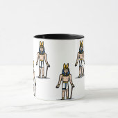 Cute Ancient Egyptian Pharaoh Cartoon Mug Tasse (Zentrum)