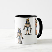 Cute Ancient Egyptian Pharaoh Cartoon Mug Tasse (VorderseiteRechts)