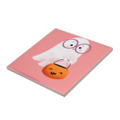 Cute and adorable Little GHOST for halloween Fliese (Seite)