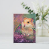 Cute and Adorable Sweet Hamster Dragon Postkarte (Stehend Vorderseite)