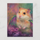 Cute and Adorable Sweet Hamster Dragon Postkarte (Vorderseite)