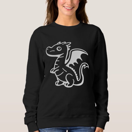 cute and adorable winged little dragon sweatshirt (Vorderseite)