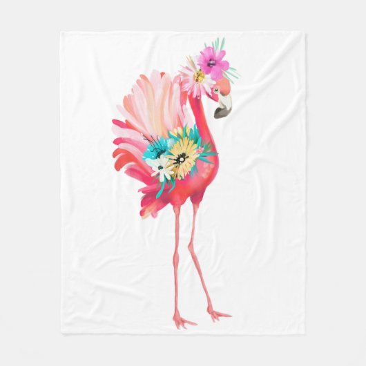 Cute and beautiful pink flamingo mexican bird with fleecedecke (Vorderseite)