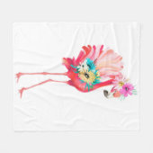 Cute and beautiful pink flamingo mexican bird with fleecedecke (Vorderseite (Horizontal))