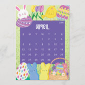 Cute and Colorful 2026 Calendar Page - April Dankeskarte (Vorderseite)