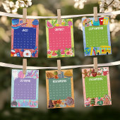 Cute and Colorful 2026 Calendar Page - April Dankeskarte