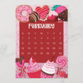 Cute and Colorful 2026 Calendar Page - February Dankeskarte (Vorderseite)