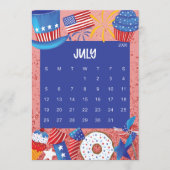 Cute and Colorful 2026 Calendar Page - July Dankeskarte (Vorderseite)