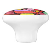 Cute and Colorful Pitbull Door Knob Keramikknauf (Seitenansicht)