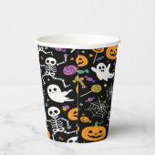 Cute and Creepy Skeletons For Halloween Pappbecher (Rechts)