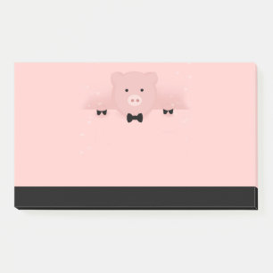 Cute and Fancy Pink Pig Post-it Klebezettel