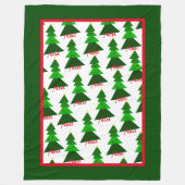 Cute and Festive Noel Merry Christmas Tree Pattern Fleecedecke (Vorderseite)