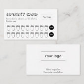 Cute and Fun Coffee Loyalty Card Treuekarte (Vorne/Hinten)