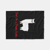 Cute And Funny Don't Be A Drama Llama  Fleecedecke (Vorderseite (Horizontal))