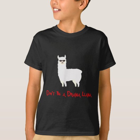 Cute And Funny Don't Be A Drama Llama T-Shirt (Vorderseite)