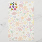 Cute and Funny Easter Eggs Cartoon Briefpapier (Vorderseite)