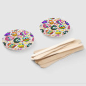 Cute and Funny Easter Eggs Cartoon Fächer (Non-assembled)