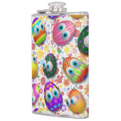 Cute and Funny Easter Eggs Cartoon Flachmann (Links)