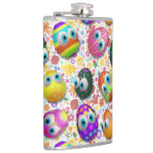 Cute and Funny Easter Eggs Cartoon Flachmann (Rechts)