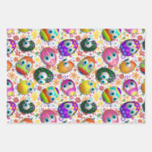 Cute and Funny Easter Eggs Cartoon Geschenkpapier Set (Vorderseite)