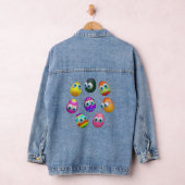 Cute and Funny Easter Eggs Cartoon Jeansjacke (Hangar)