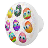 Cute and Funny Easter Eggs Cartoon Keramikknauf (Rechts)