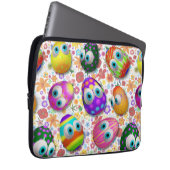 Cute and Funny Easter Eggs Cartoon Laptopschutzhülle (Vorne Rechts)