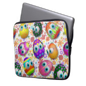 Cute and Funny Easter Eggs Cartoon Laptopschutzhülle (Vorderseite Links)