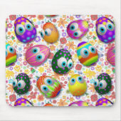 Cute and Funny Easter Eggs Cartoon Mousepad (Vorne)