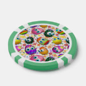 Cute and Funny Easter Eggs Cartoon Pokerchips (Einzeln)