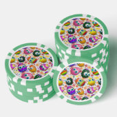 Cute and Funny Easter Eggs Cartoon Pokerchips (Stapel)
