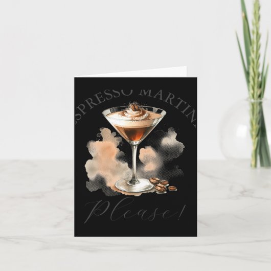 Cute And Funny Espresso Martini  Karte (Vorderseite)