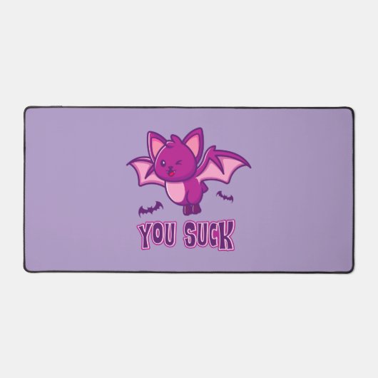Cute and Funny Halloween Vampire Bats You Suck Schreibtischunterlage (Vorderseite)